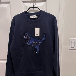 Coach Dark Blue Sweatshirt with Dinosaur Patch